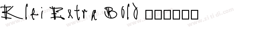 Klei Extra Bold 字体字体转换
